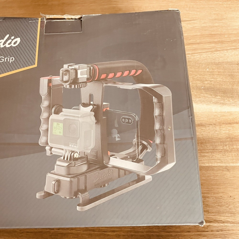 Zeadio Camera Smartphone Stabilizer, Portable Handle Grip Handheld Video Rig