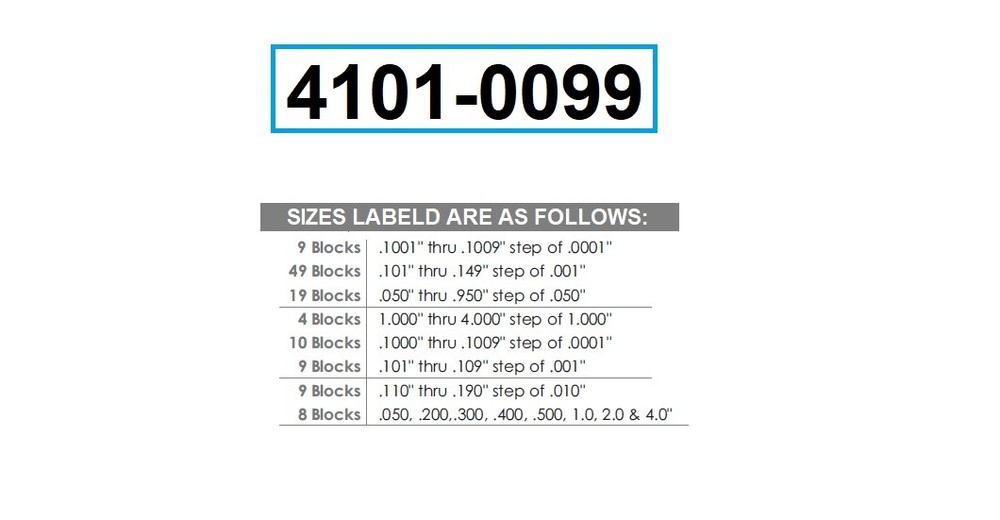 81 PIECE RECTANGULAR GAGE BLOCK SET CASE ONLY (4101-0099)