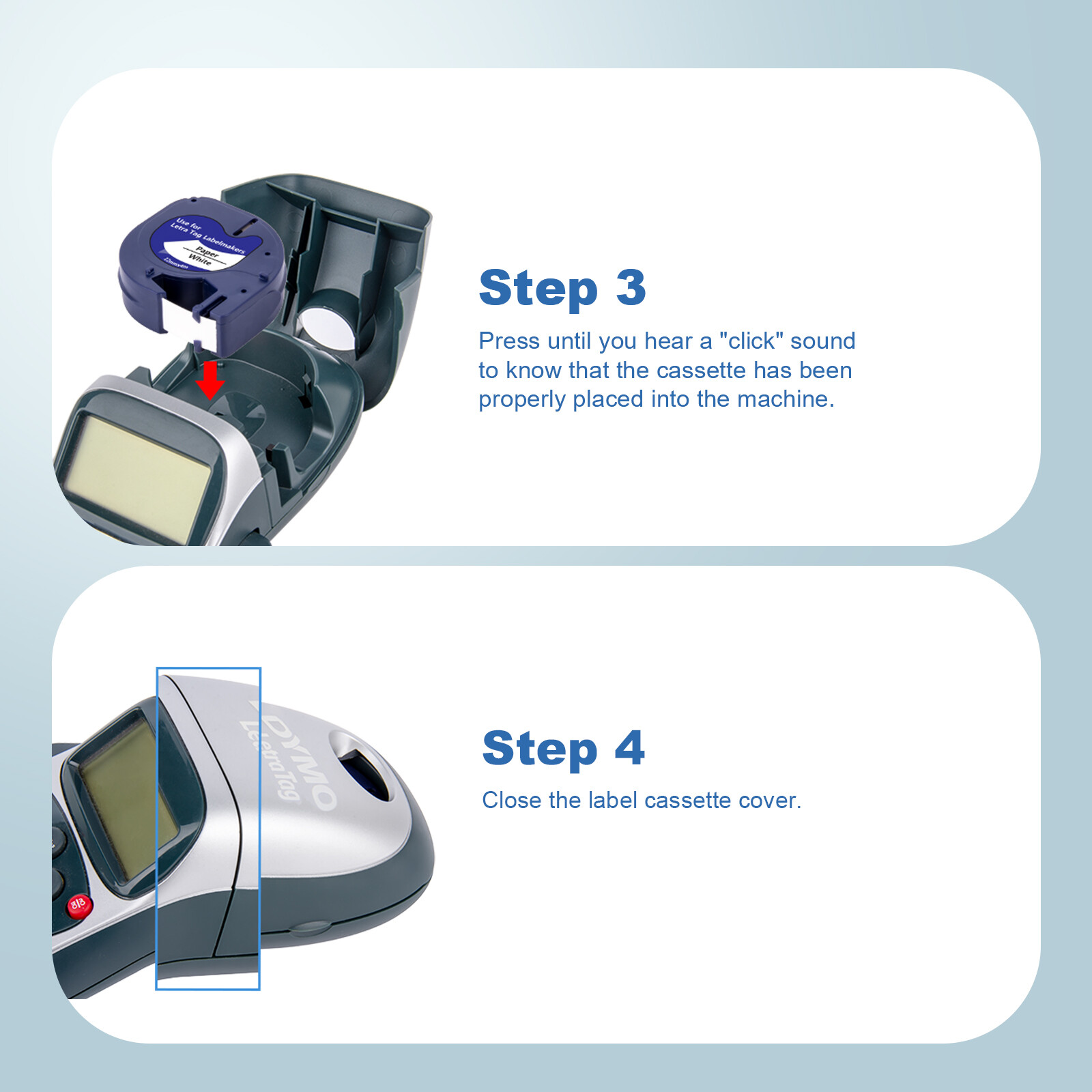 5PK Dymo Letratag Refill 91331 91330 White Plastic Label Tape 12mm LT-100H 1/2"