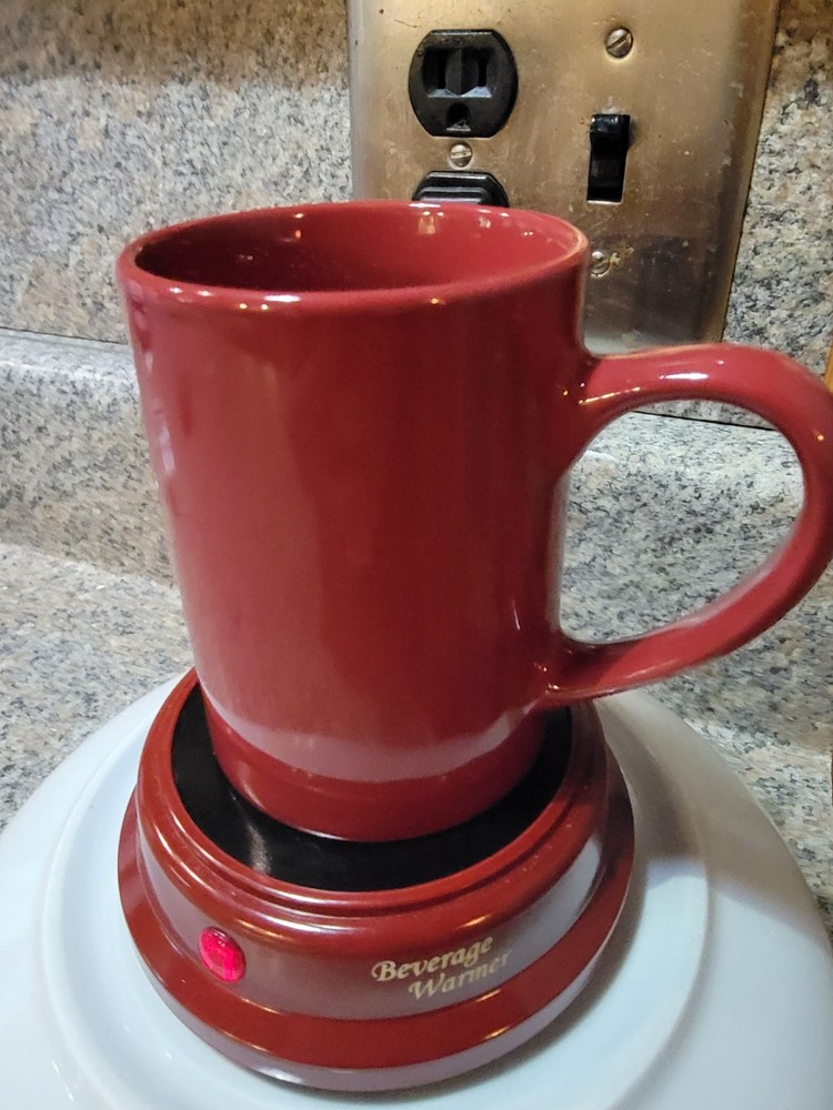 Beverage Warmer Ceramic Mug Red 12 Oz Rival Est Y2K Tested Office Gift
