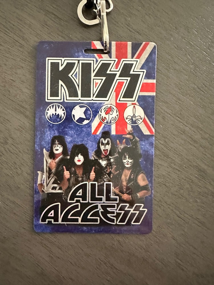 Kiss  Authentic All Access Pass RARE Britain Tour
