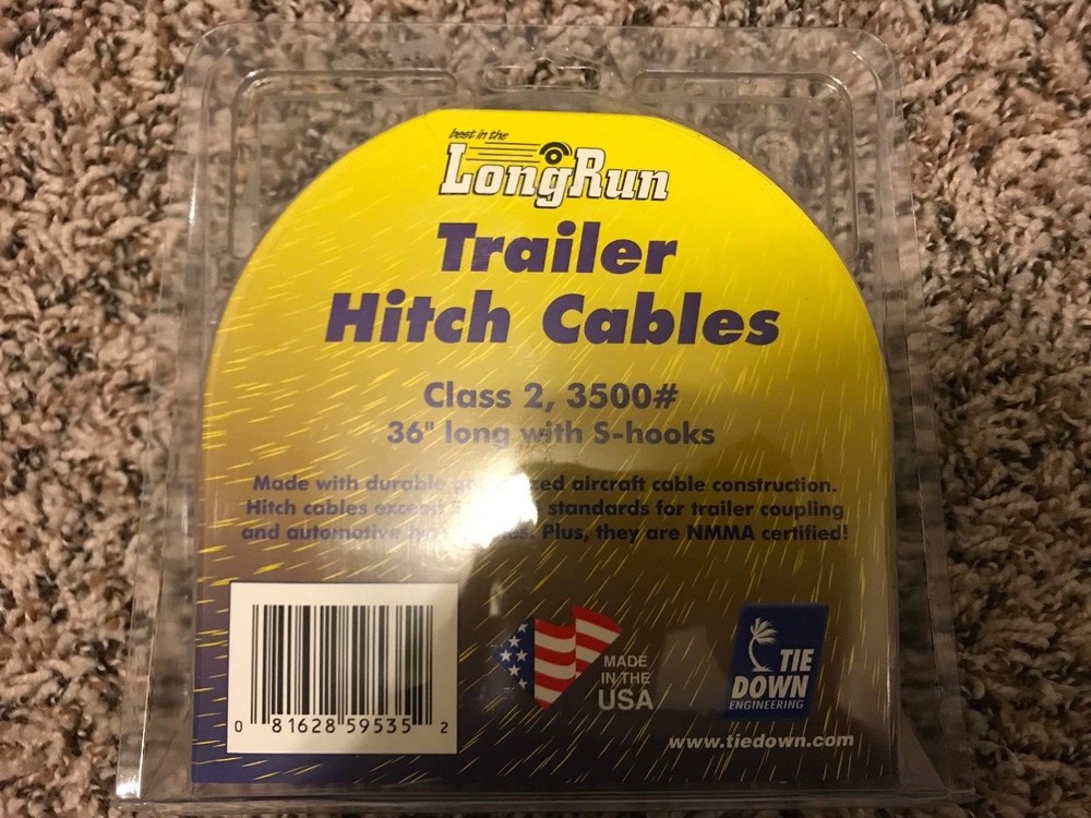 Tie Down Engineering Class 2 Trailer Hitch Cables 2-Pack