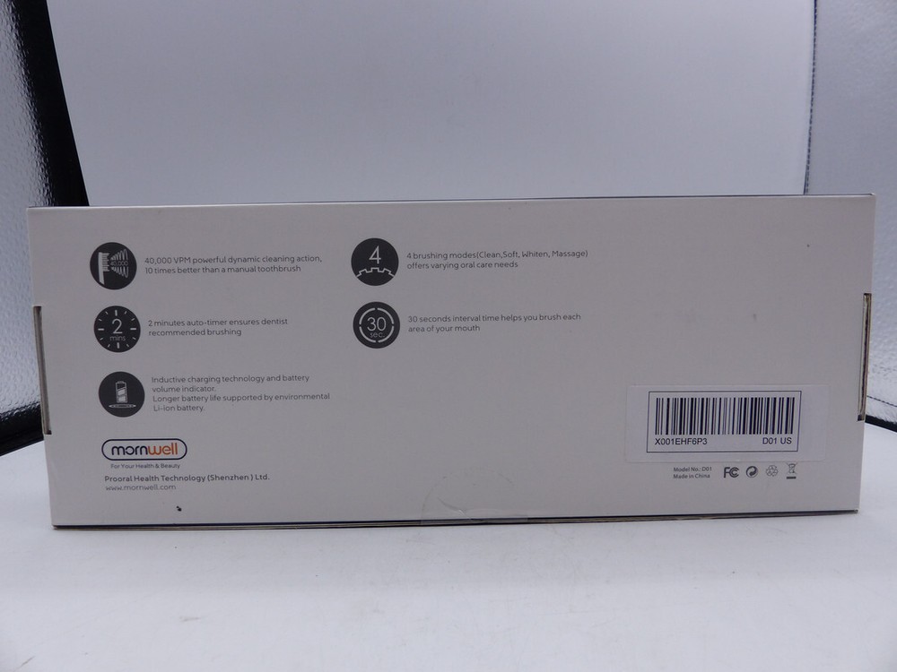 MORNWELL D01 SONIC POWER TOOTHBRUSH 4 MODES 2 MIN AUTO-TIMER