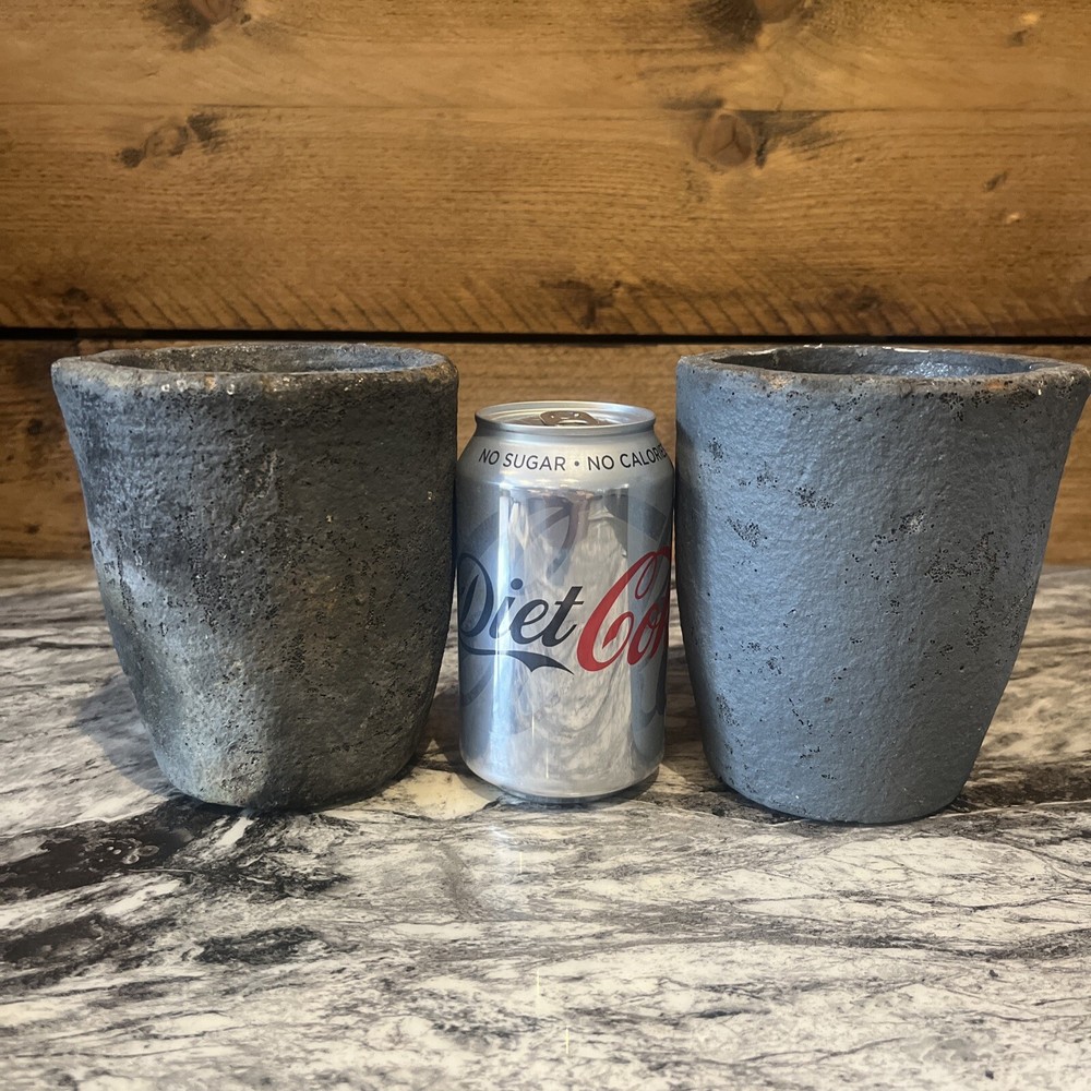 2 Vintage Foundry Smelting Pots
