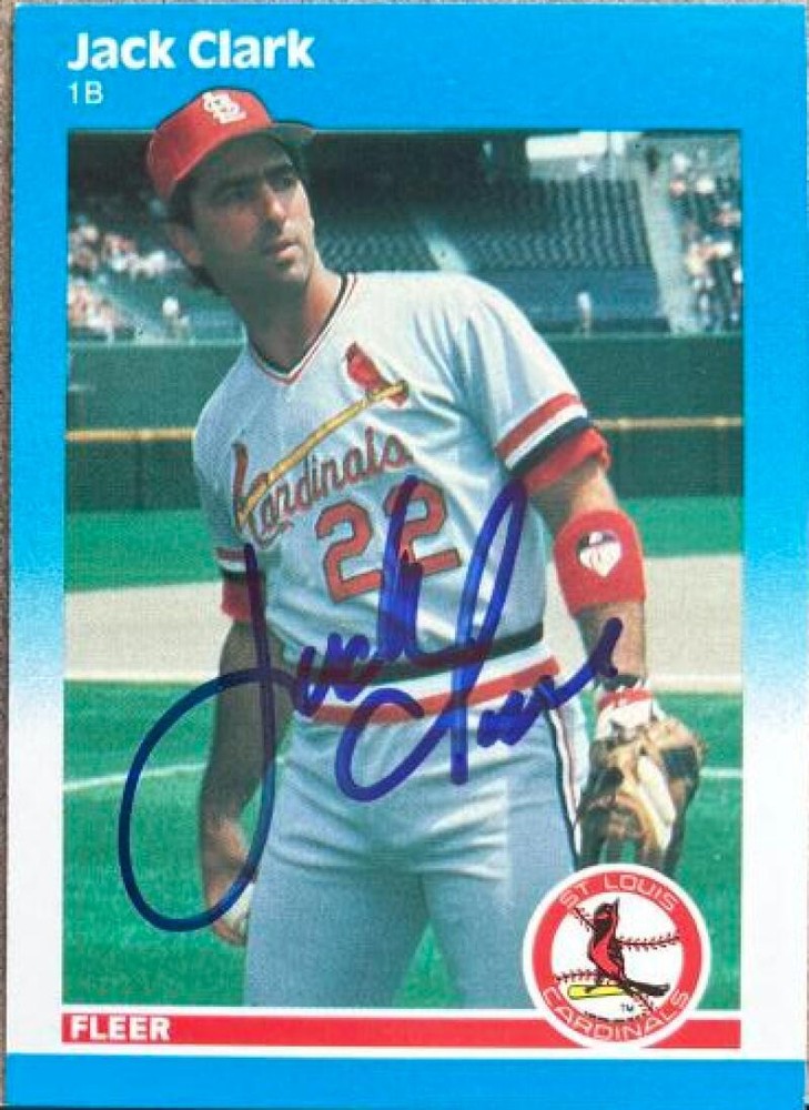 Jack Clark Autographed 1987 Fleer #289