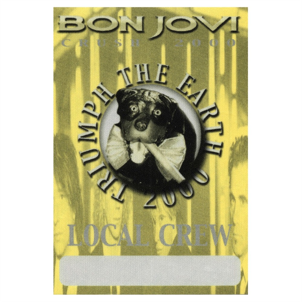 Bon Jovi 2000 Crush Concert Tour Local Crew Backstage Pass