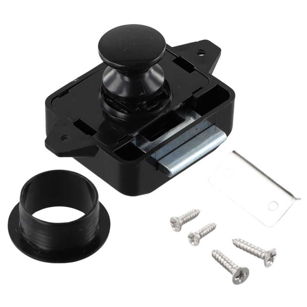 Push Button Catch Lock Latch Knob Drawer Cupboard Cabinet Camper Caravan