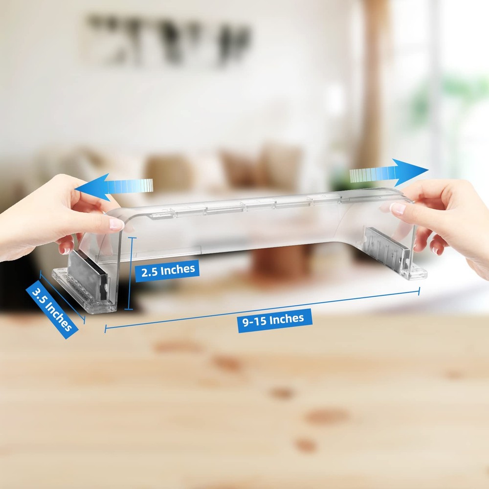 2 Pack Adjustable Air Vent Deflector, 9”-15” Transparent – 2 PACK