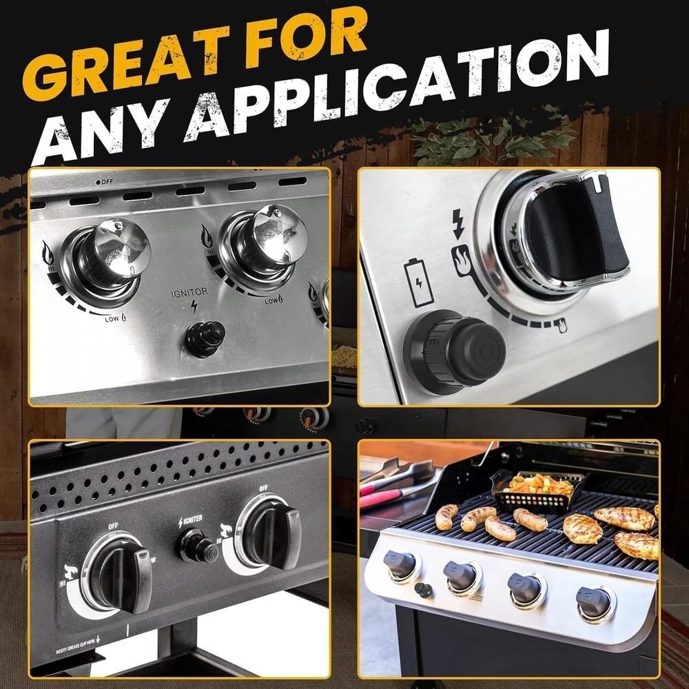 Durable Pulse Igniter Switch Cap Set for BBQ - AA & AAA Compatible, 2 Pack