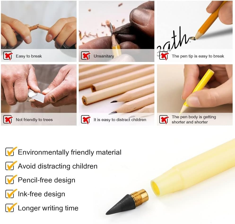 Eco-Friendly 20PCS Replaceable Graphite Nibs for Everlasting Writing Pleasure