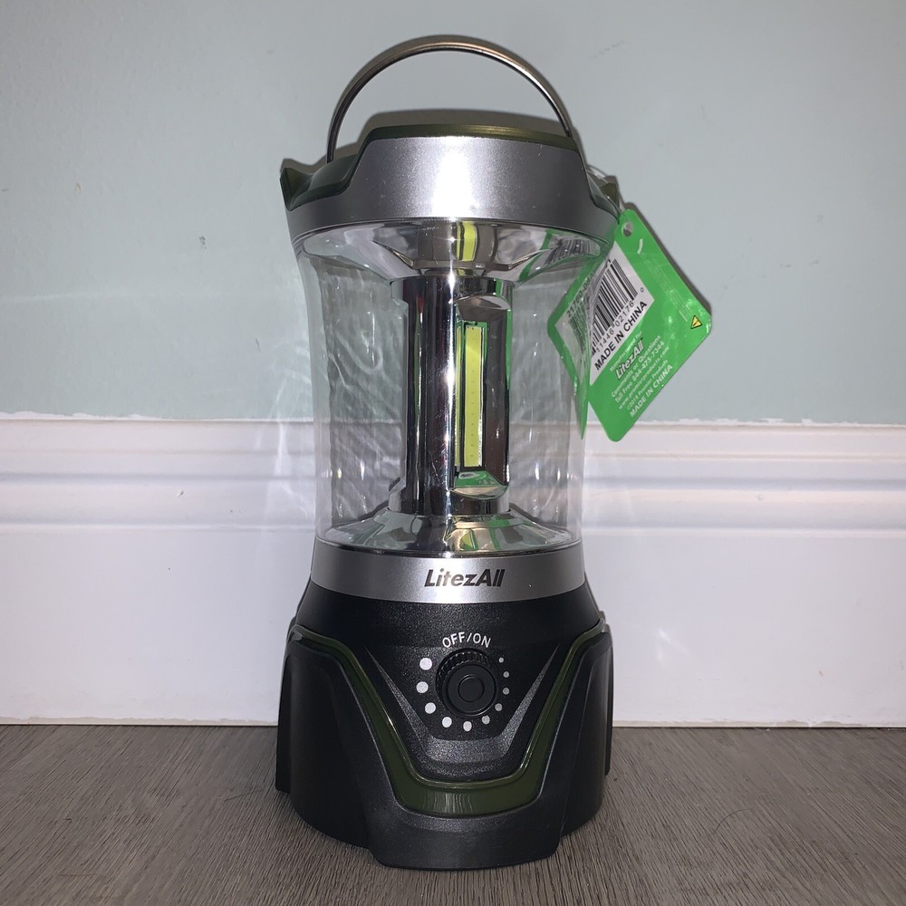 LitezAll COB LED Dimmable Lantern With Built In Compass Flash Light New