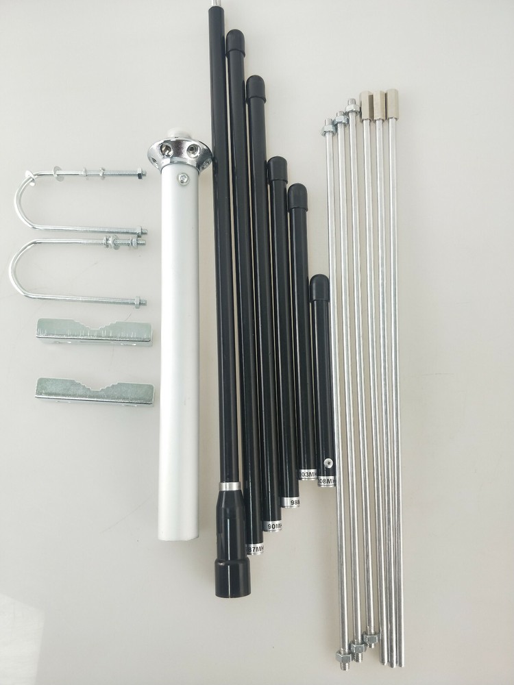 1/4 wave Professional GP Aluminum alloy Antenna FM Transmitter BNC/TNC +Cable