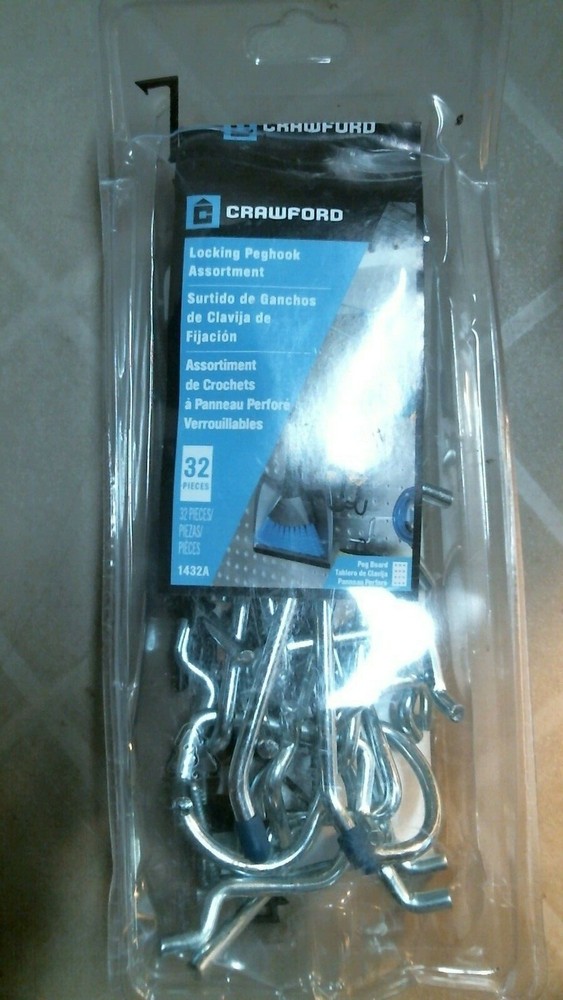 Crawford Locking Peg Hook Assortment  (1432A)  FS