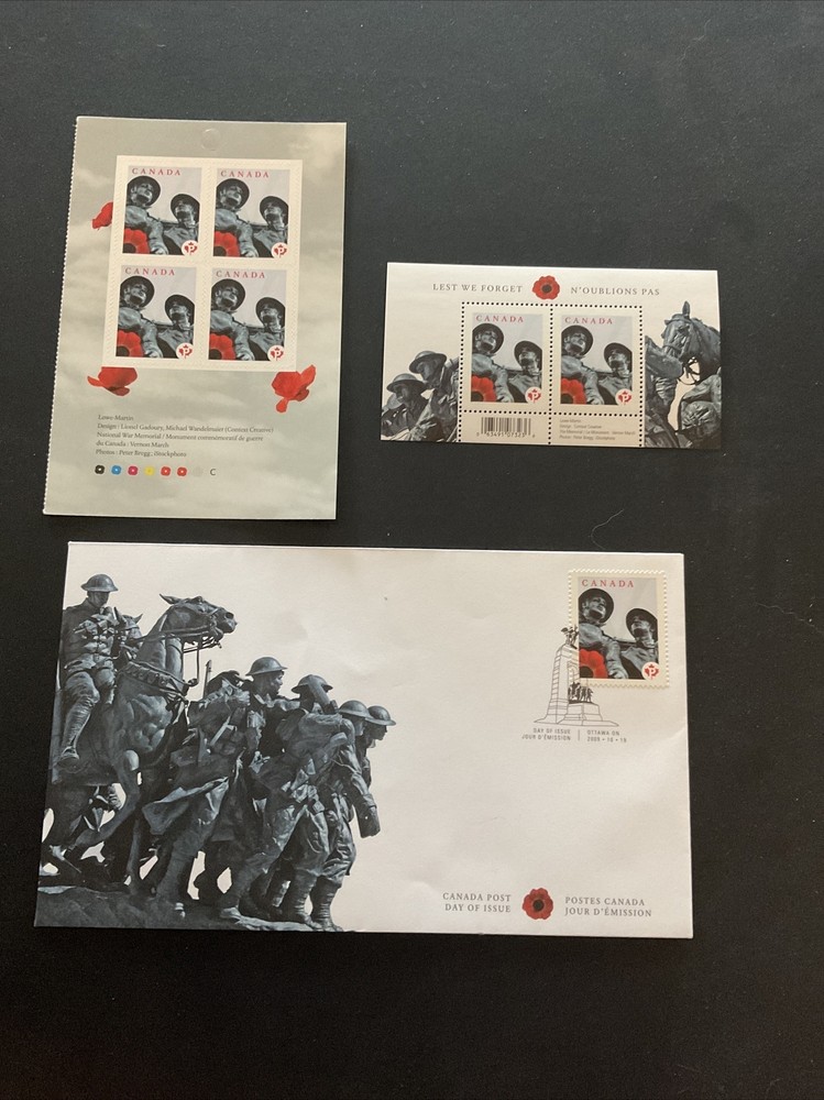 2009 Canada # 2341-42 , LEST WE FORGET , SET .