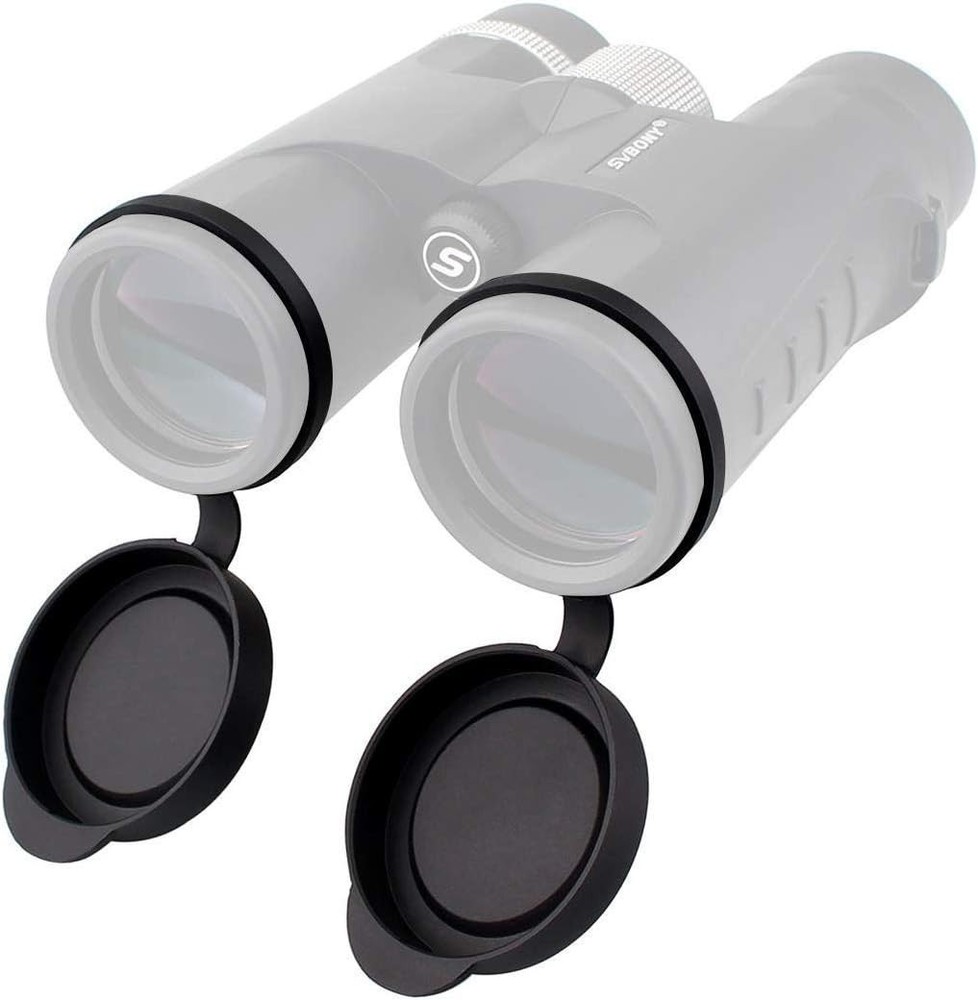 Dustproof & Waterproof Binocular Lens Caps for 52-54mm Outer Diameter