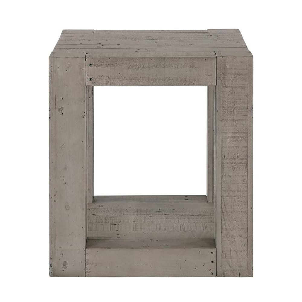 Bowery Hill Contemporary 22" Width Rectangular Pinedale End Table Grey