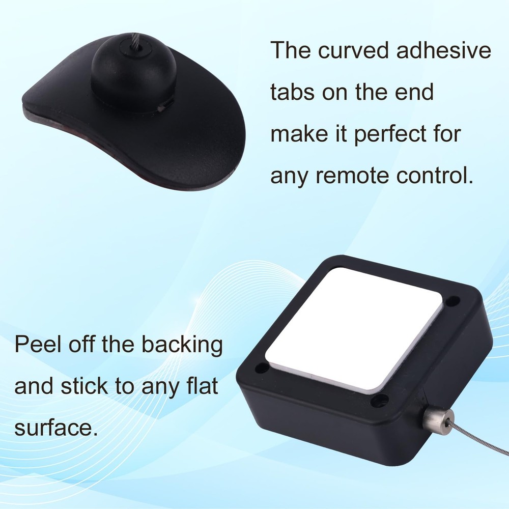 2PCS Retractable Remote Control Tether Locks 6.56ft Adjustable Security Leash