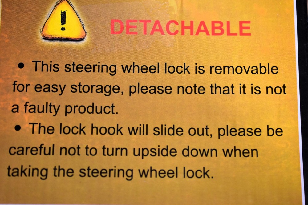 Steering Wheel Lock Heavy Duty Antitheft Device and Car Security 3 Key