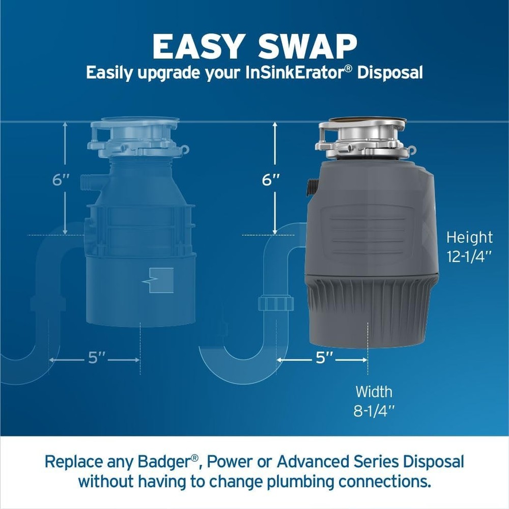 InSinkerator - Evolution Series 3/4 HP Continuous Feed Garbage Disposer Gray