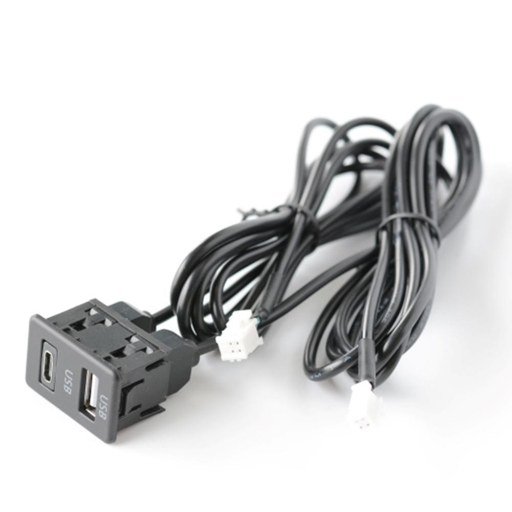 Non Deformation Car for DASH Mount USB+TYPEC Panel Extension with 145cm Cable