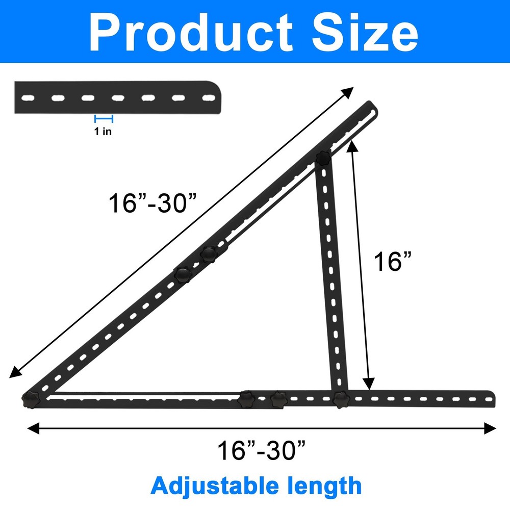 Solar Panel Mount Brackets, 30 inch Solar Panel Stand with 0-90° Adjustable