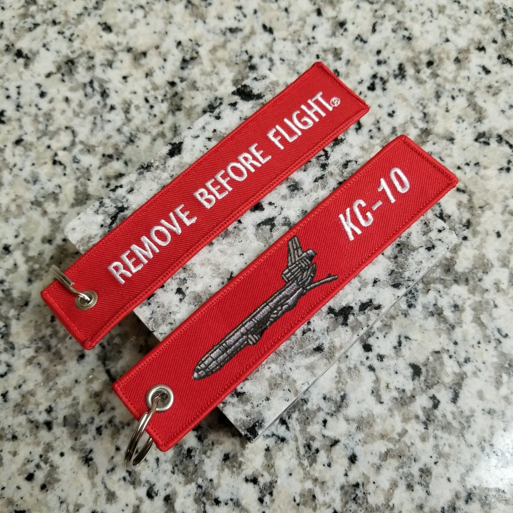 KC-10 Extender Tanker Remove Before Flight ® Keychain, Tag, Streamer!