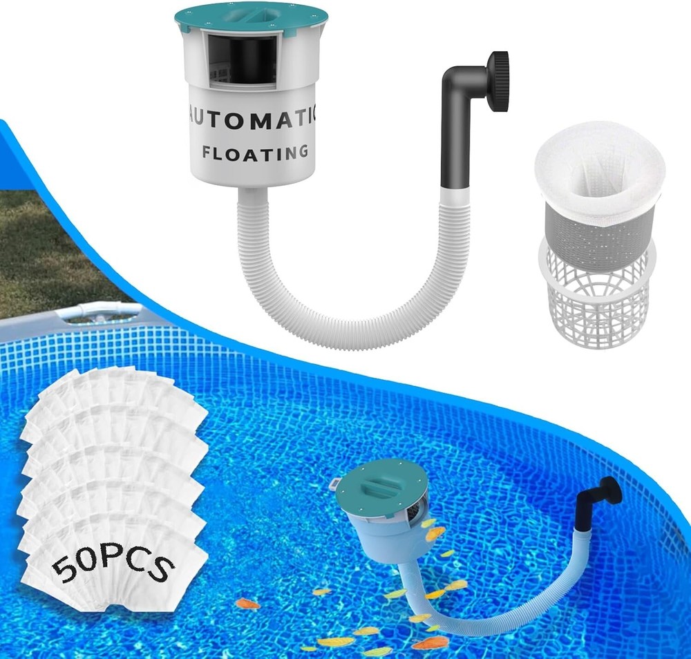 Valdorena Surface Float Skimmer Upgrade No Installation Required w/ Filter Socks