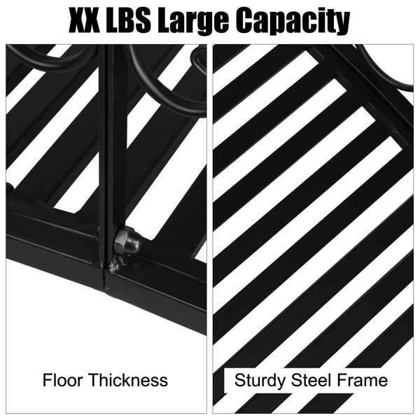 Metal Garden Bridge for Outdoor, Elegant Decorative Bridge Powder-Coated Finish