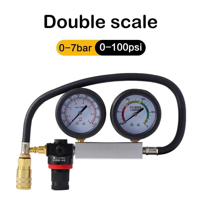 Cylinder Leak Down Tester Kit Engine Compression Tool for Vehicles