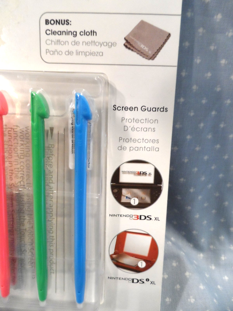 Nintendo 3DS Write And Protect Pack - 3 Styluses With Screen Protectors ~ NIP