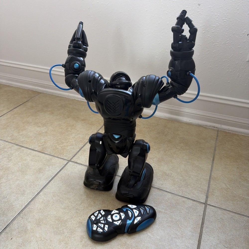 Robosapian RS Blue Interactive Dancing Toy Robot Tested Works No Remote