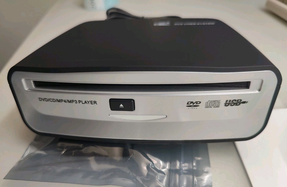 Portable CD Player for Car with Bluetooth and USB Connection, Black