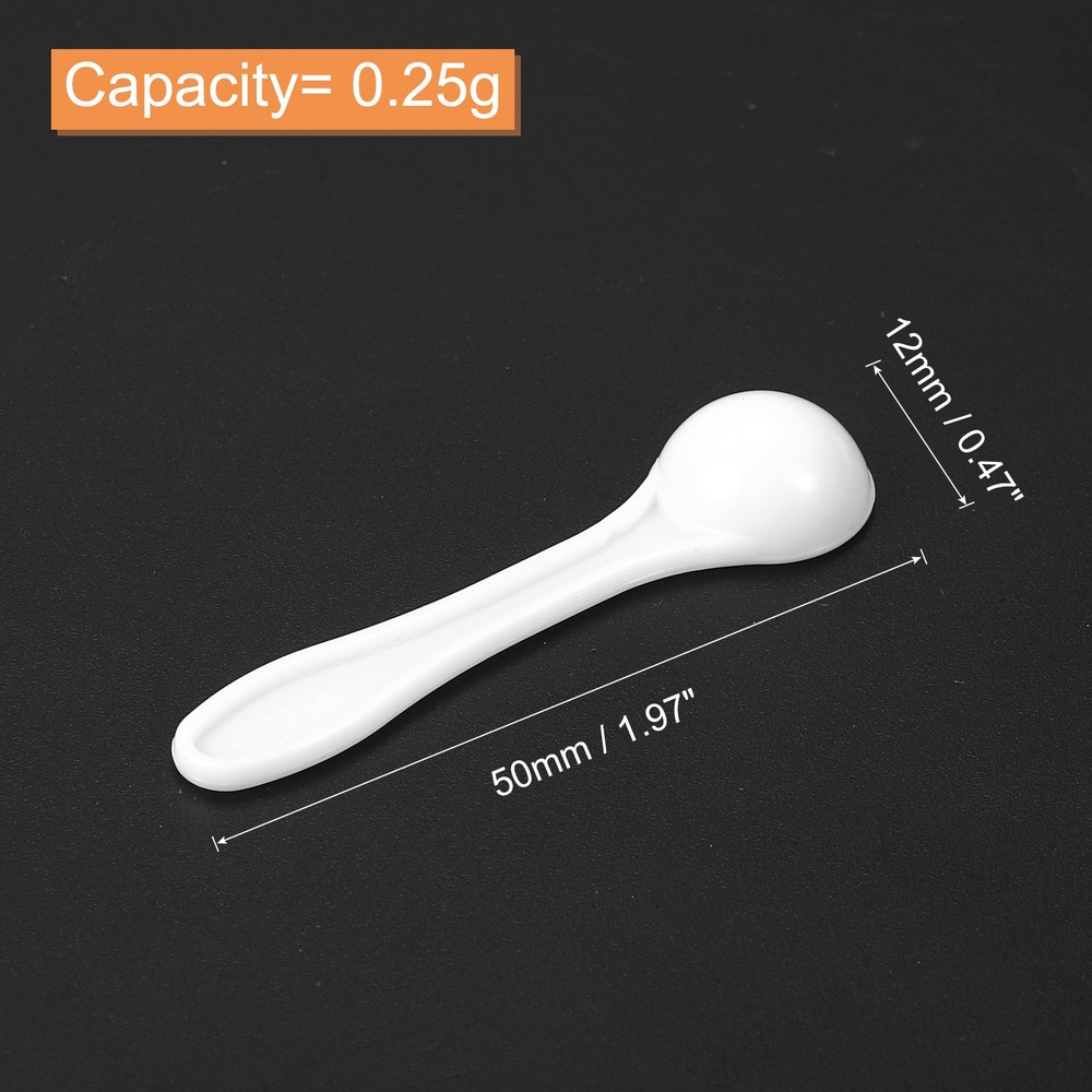 10Pcs 0.25g Teaspoon Micro Scoops Mini Measuring Spoons White