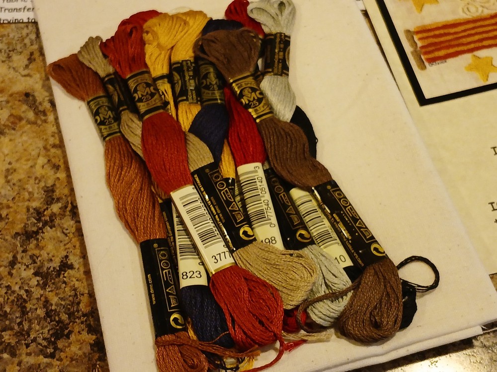 IGOLOCHKOY Punchneedles "Liberty Up Above" Kit Instructions Pattern Fabric Floss
