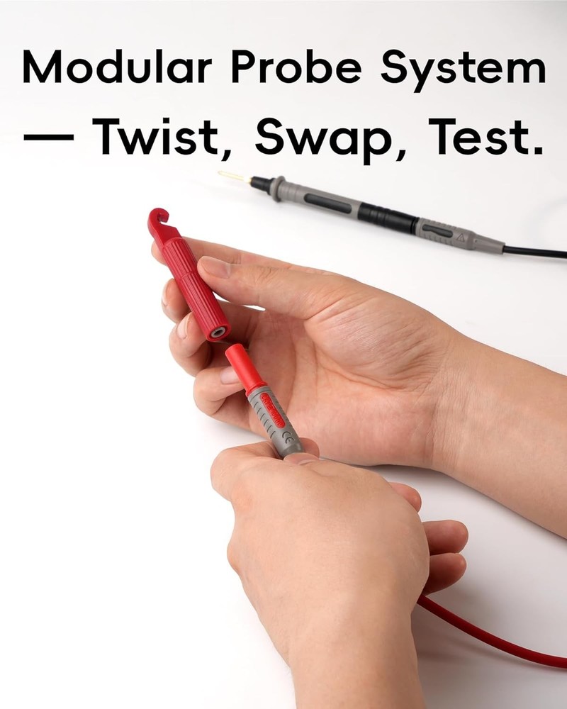 25-Piece Silicone Multimeter Test Lead & Back Probe Kit - Premium Modular Volt