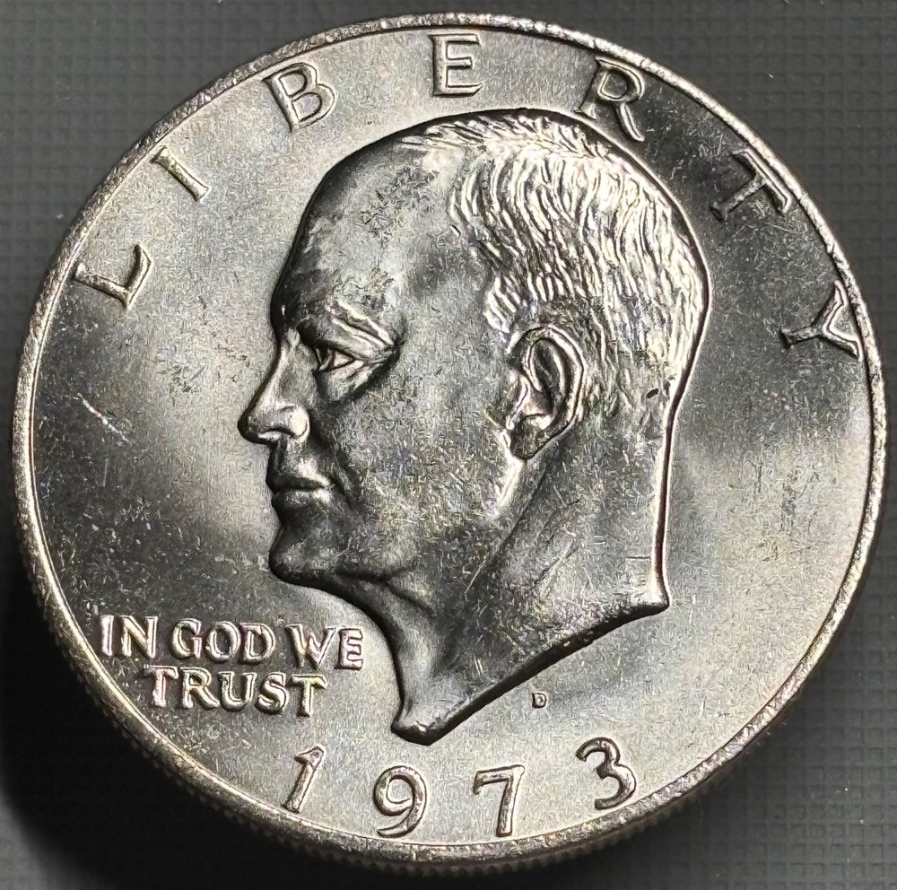 1973 D Eisenhower Ike  Copper Nickel Clad Dollar C2