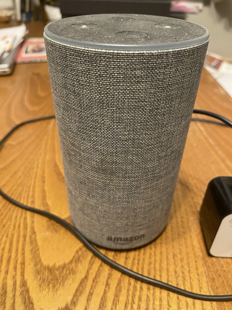 Amazon Echo (2nd Generation) Smart Assistant - Heather Grey Fabric