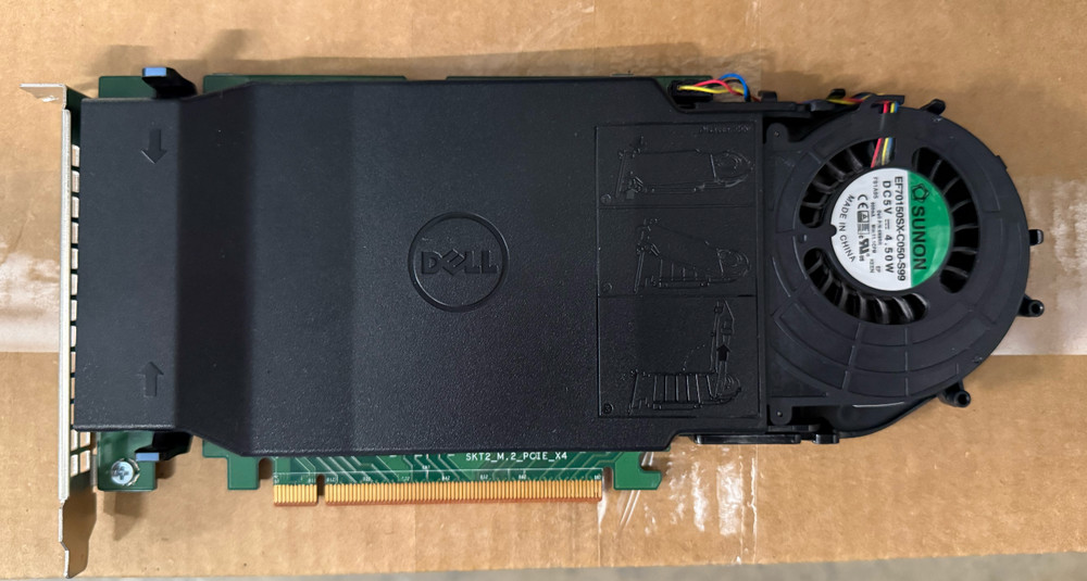 Dell DPWC400 Quad M.2 PCIe Solid State Drive Adapter Card - No Drives