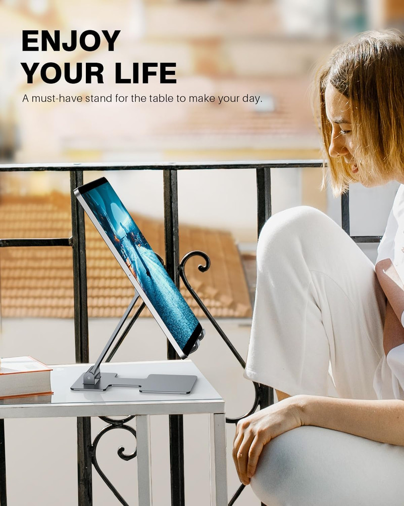 Tablet Stand,Adjustable Tablet Holder for Desk,Foldable for Ipad Stand Dock Hold
