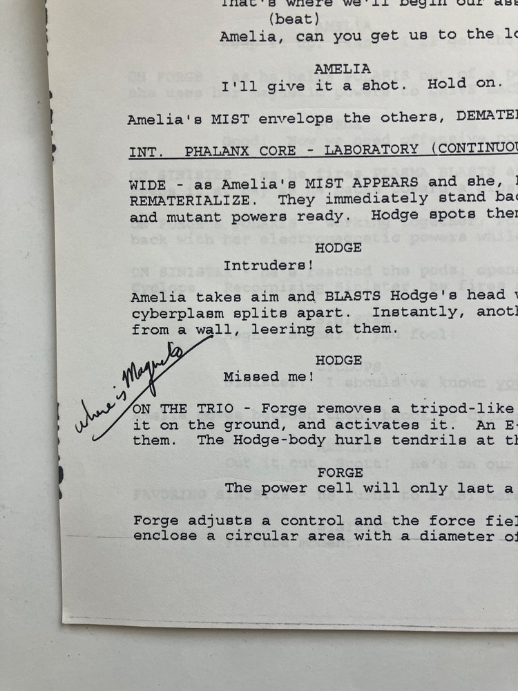 X-MEN AUTHENTIC 1st DRAFT SCRIPTS 'PHALANX COVENANT' Pts 1 & 2 + STUDIO TOPSHEET