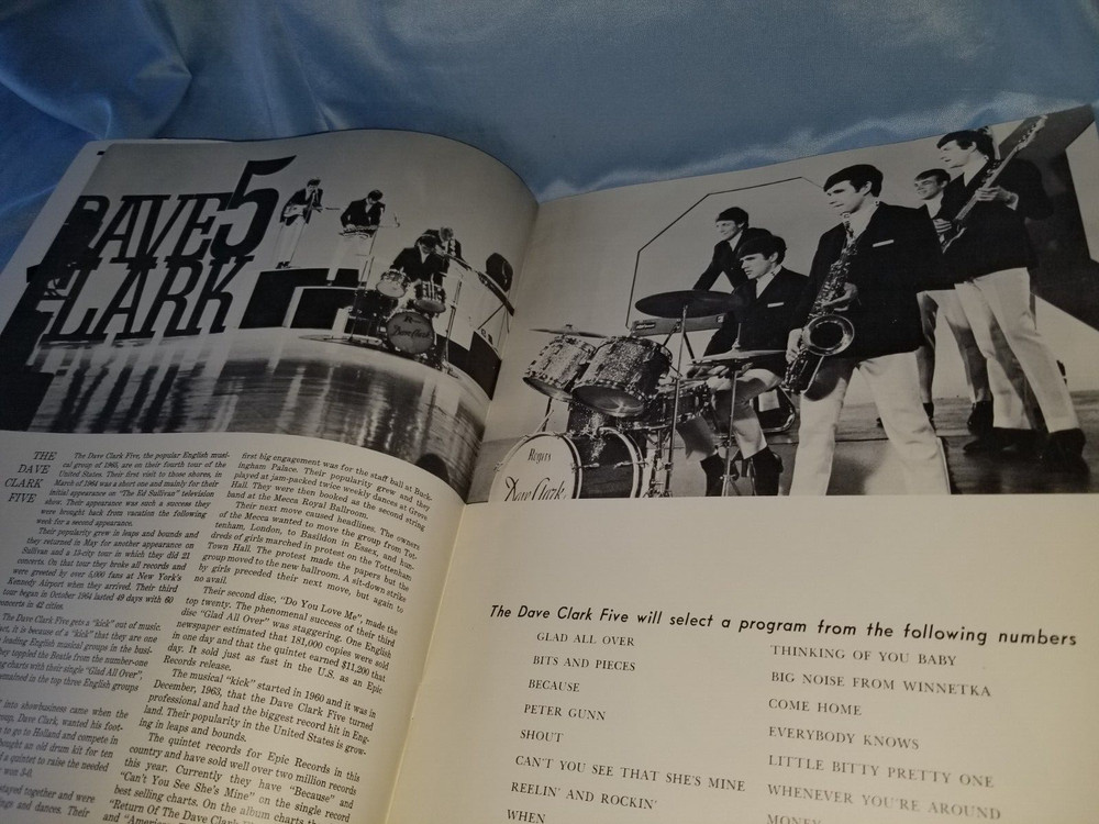 The Dave Clark Five Original US Concert Book Program 1965