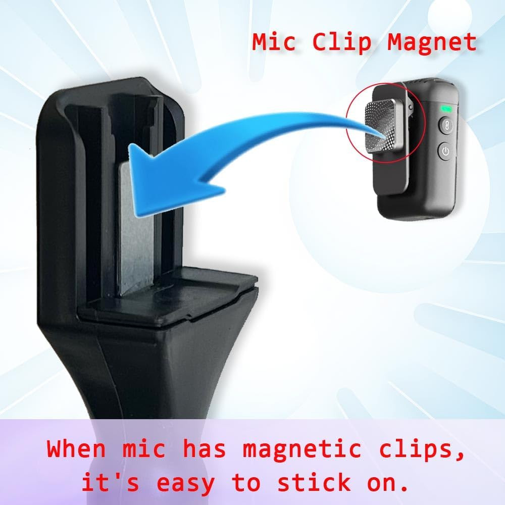 QJYTH Mic Holder Adapter for Dji Mic 1/2 / Mini, Microphone Handle Handheld Comp