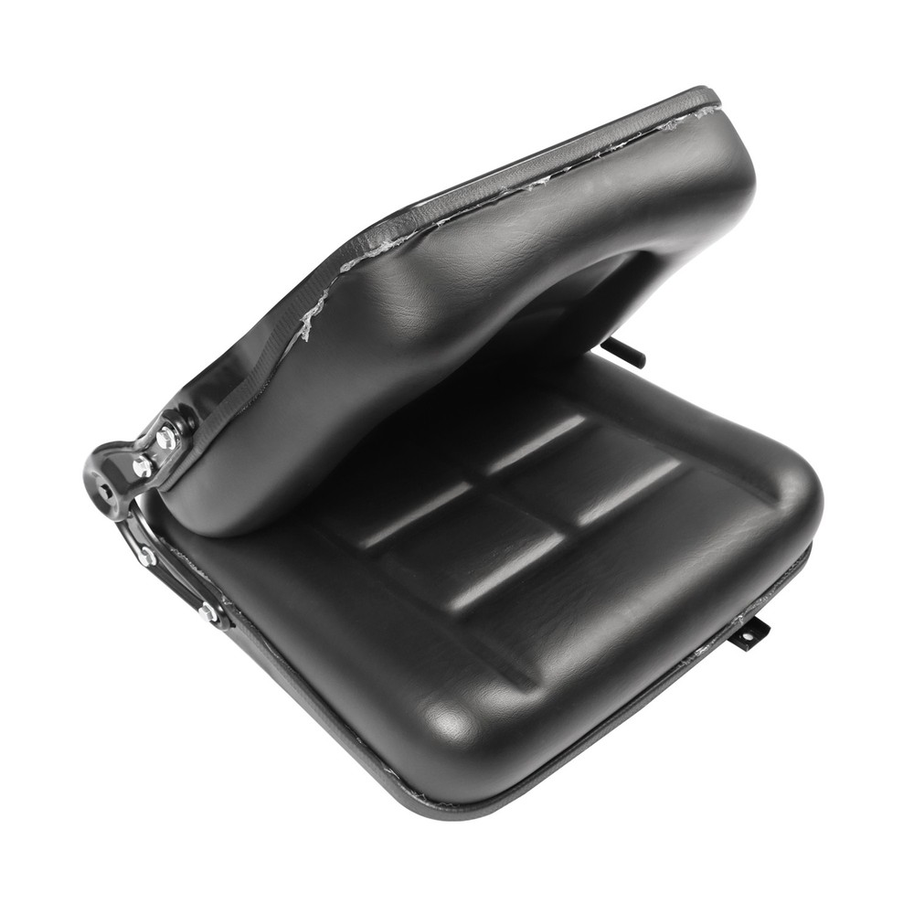 Black Tractor Excavator Seat Adjustable Angle Back With Slide
