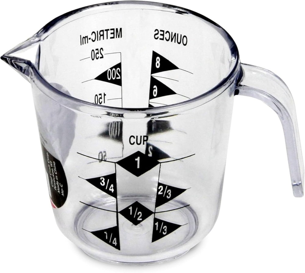 Select Plastic Measuring Cup, 1 Cup Capacity, Clear