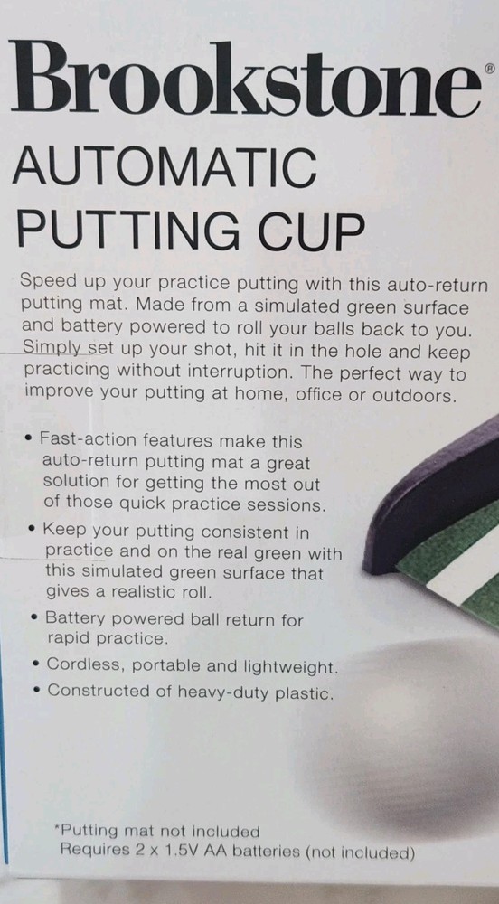 NIB! Brookstone Automatic Putting Cup