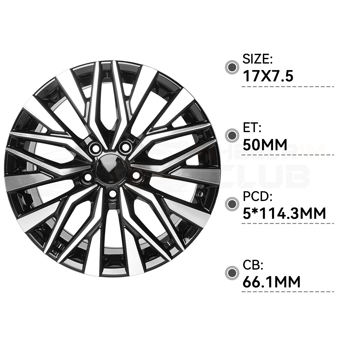 17" x 7.5" Replacement Wheel For 2023 2024 Nissan Altima OE 62853 Rim 403009HF7A