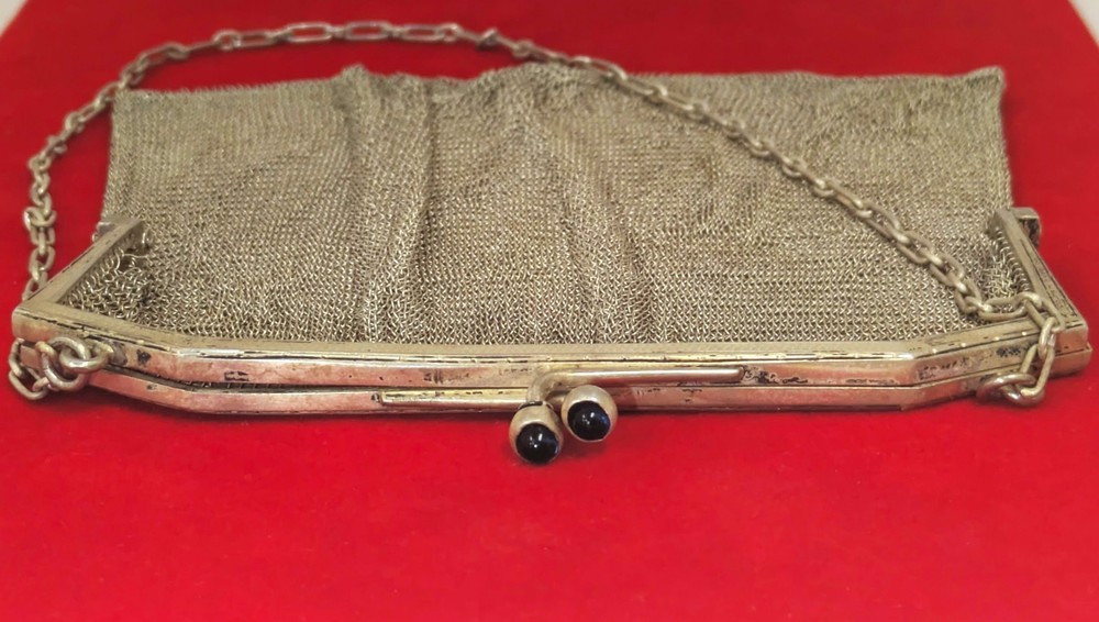 Sterling Silver Mesh Purse, 5" by 5"