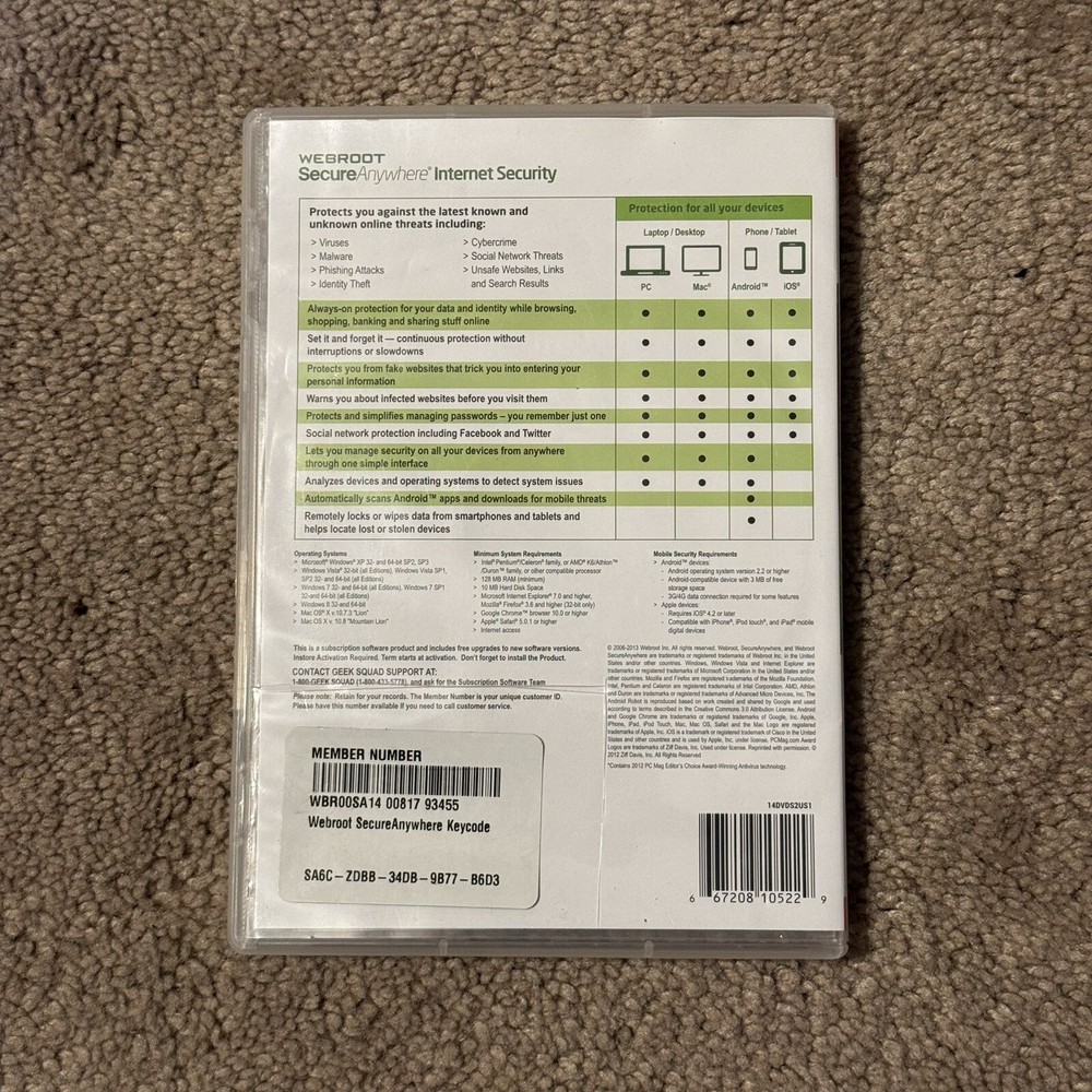 Webroot Internet Security CD