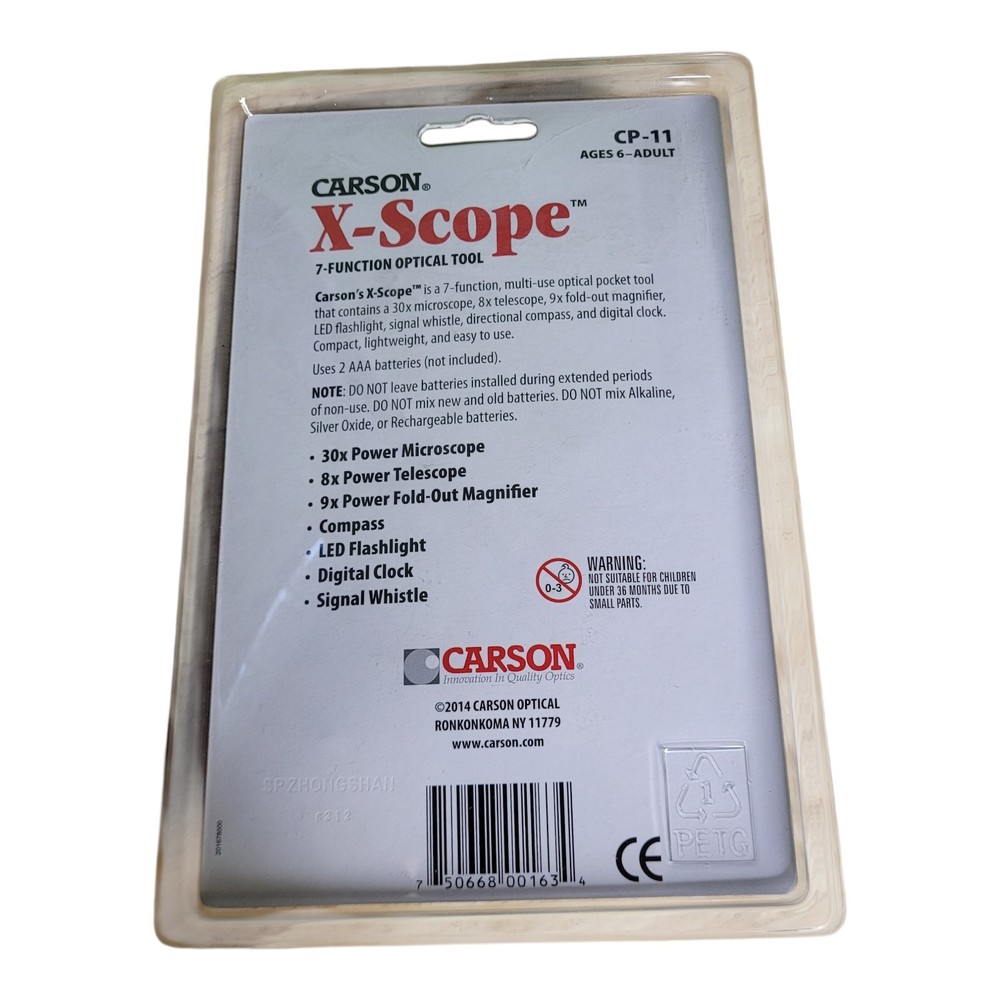 NEW Carson X-Scope 7-Function Optical Tool SEALED CP-11 microscope telescope +