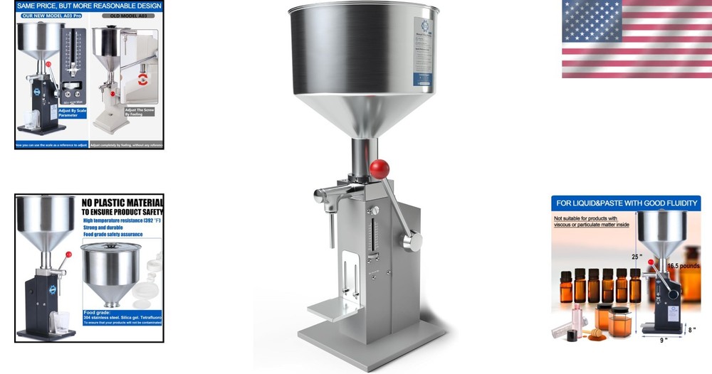 Efficient Manual Liquid and Paste Filling Machine 5-55ml - High Temp Resistant